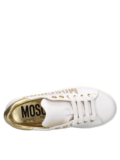 Sneakers in pelle MOSCHINO | 78684G GINEVRABIANCO-ORO